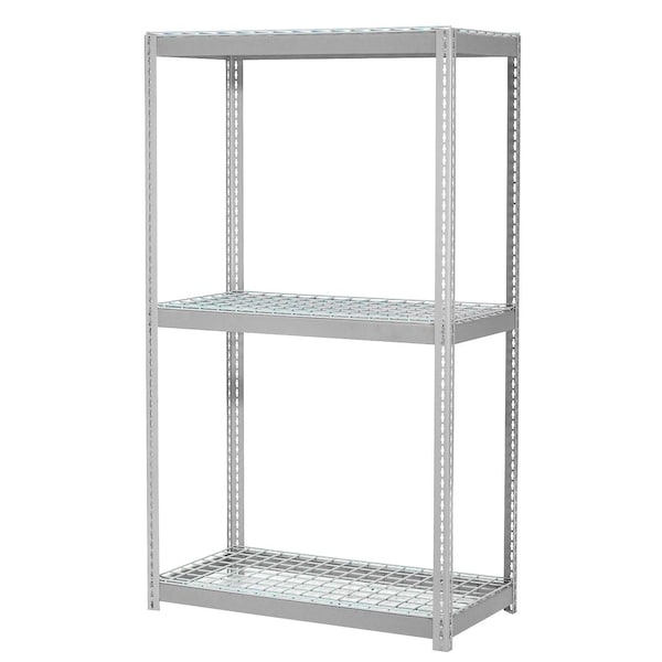 Global Industrial 3 Shelf, Extra Heavy Duty Boltless Shelving, Starter, 36inW x 24inD x 84inH, Wire Deck 785611GY - main